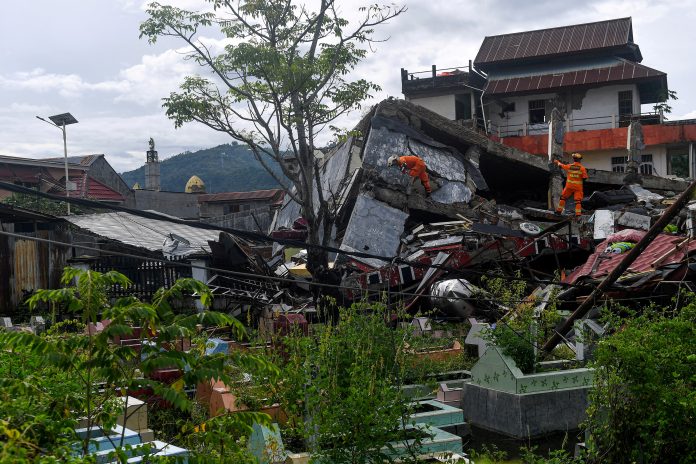 Aftermath of earthquake in Mamuju, West Sulawesi