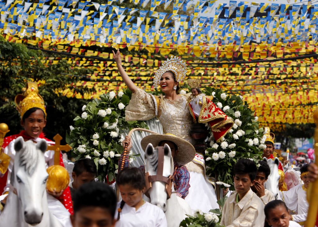 A dancer performs during the grand parade in honor of the Child Jesus during the 2016 observance of the Feast of the Child Jesus in Cebu. (File photo by Joe Torres)