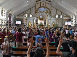 Devotees attend Mass inside the Quiapo Church in Manila on Jan. 5, 2021. (Photo courtesy of Quiapo Church via CBCP News)