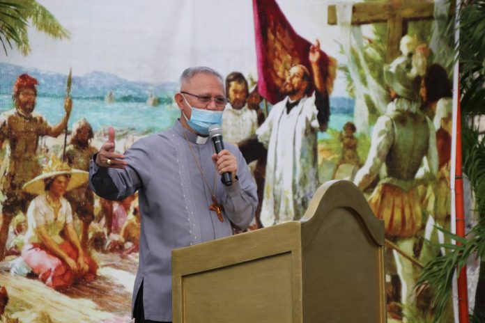 Archbishop Jose Palma of Cebu during the 100 day countdown of the launching of the 500th anniversary of the arrival of Christianity in the Philippines on February 2. (Photo courtesy of Sammy Navaja)