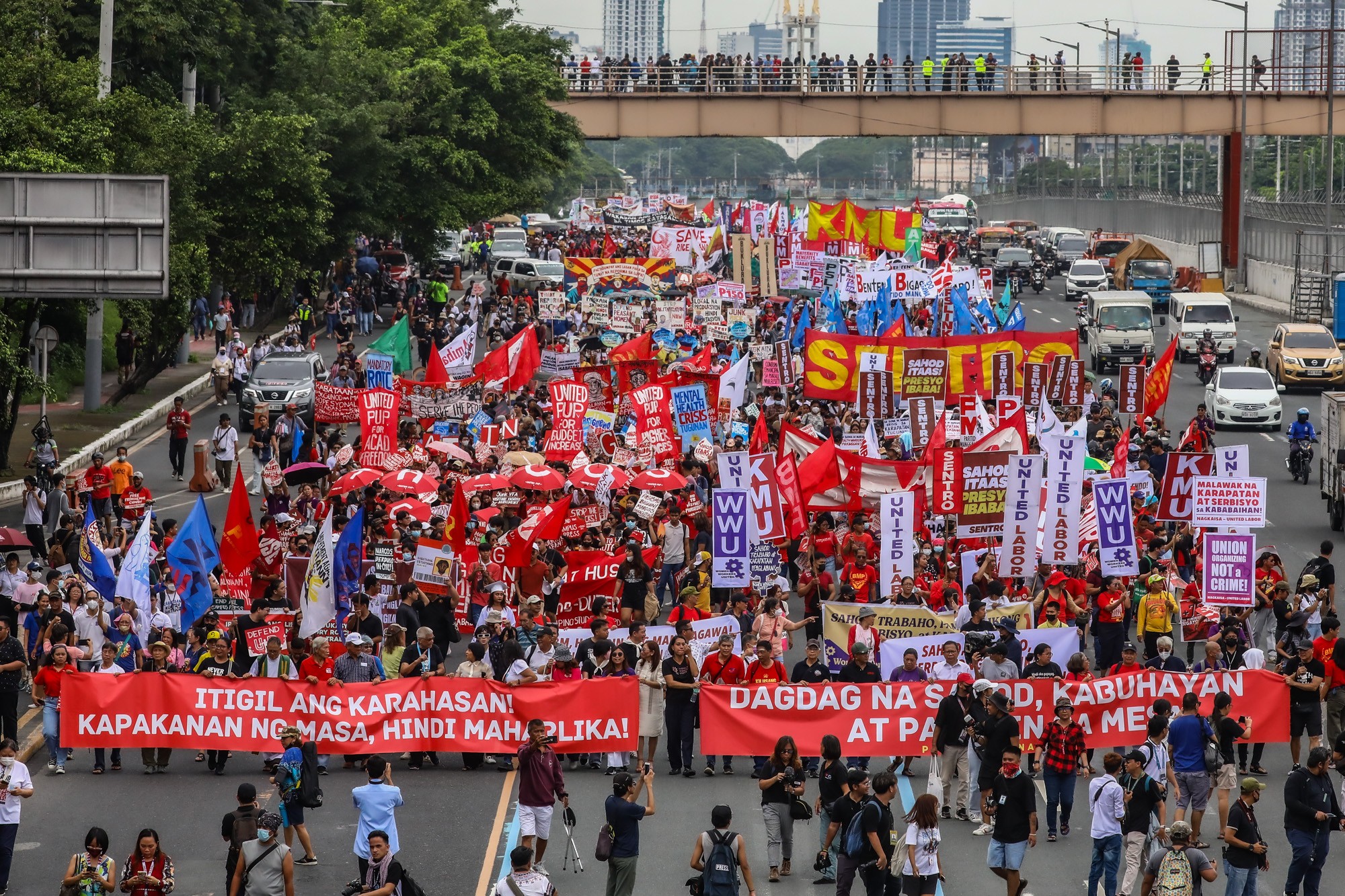 IN PHOTOS: Protest greets Marcos Jr.'s 2nd State of the Nation Address ...