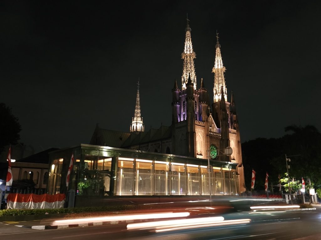 Cathedral of Our Lady of the Assumption at night