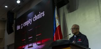 Catholic bishop uses empty chairs to challenge exclusion in Philippine policymaking